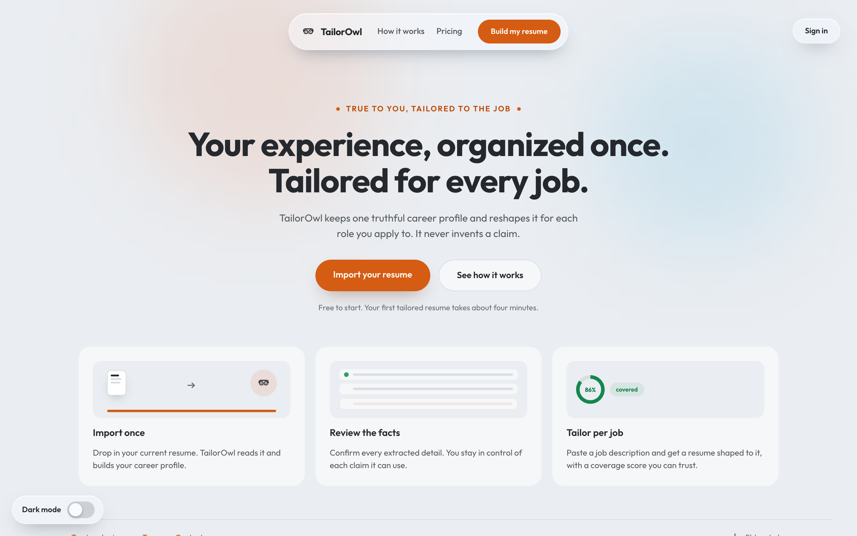 TailOrOwl screenshot